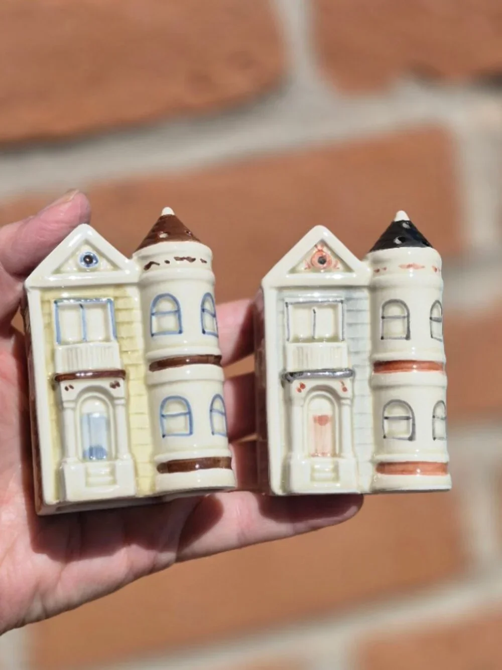 Vintage Otagiri Victorian House Salt & Pepper Shaker Set Made in Japan